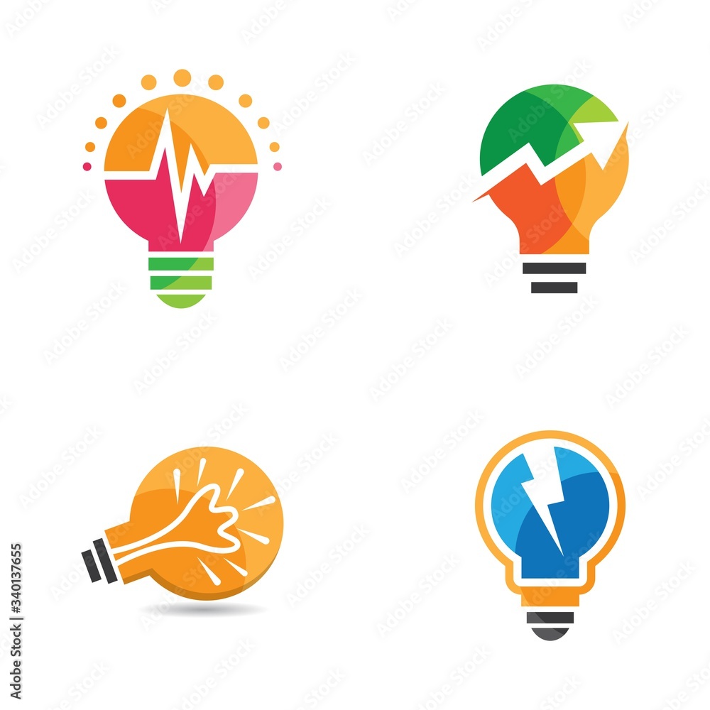 Lightbulb logo template vector icon Lightbulb logo template vector icon