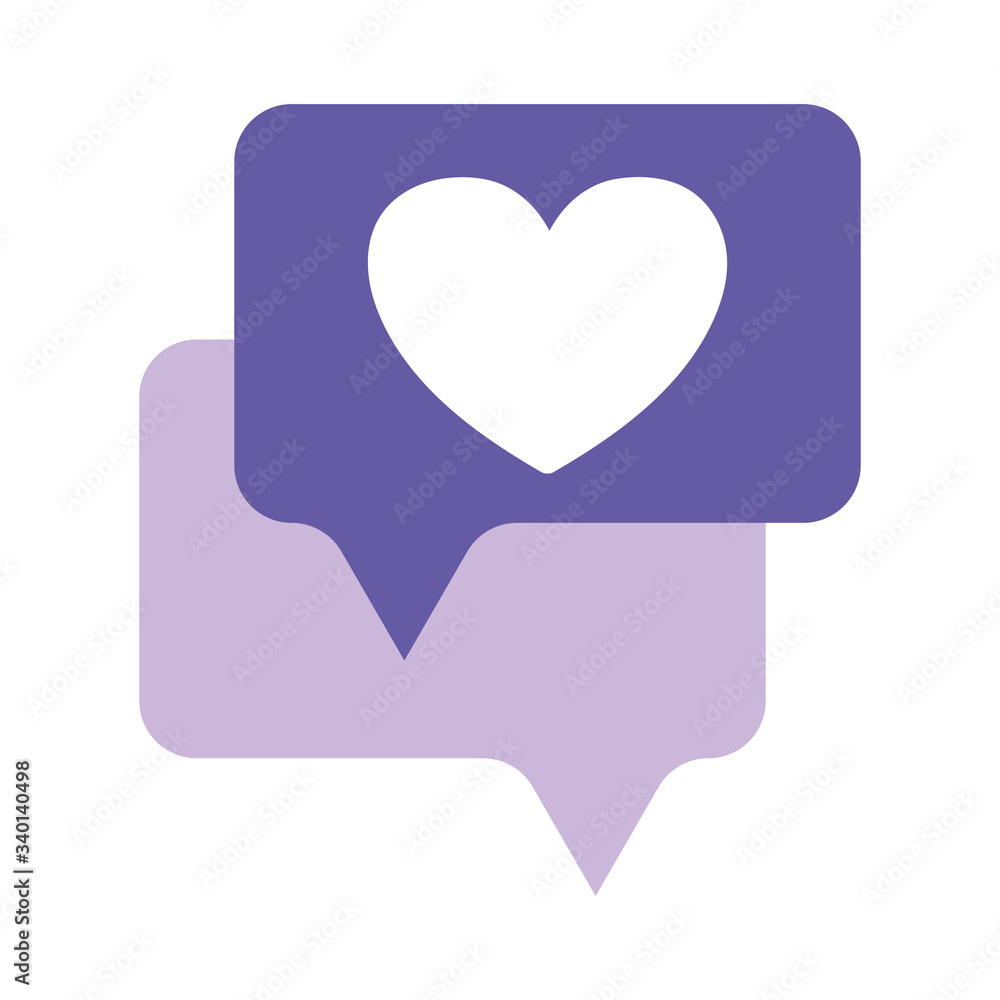 love heart romantic message speech bubble isolated icon design love heart romantic message speech bubble isolated icon design