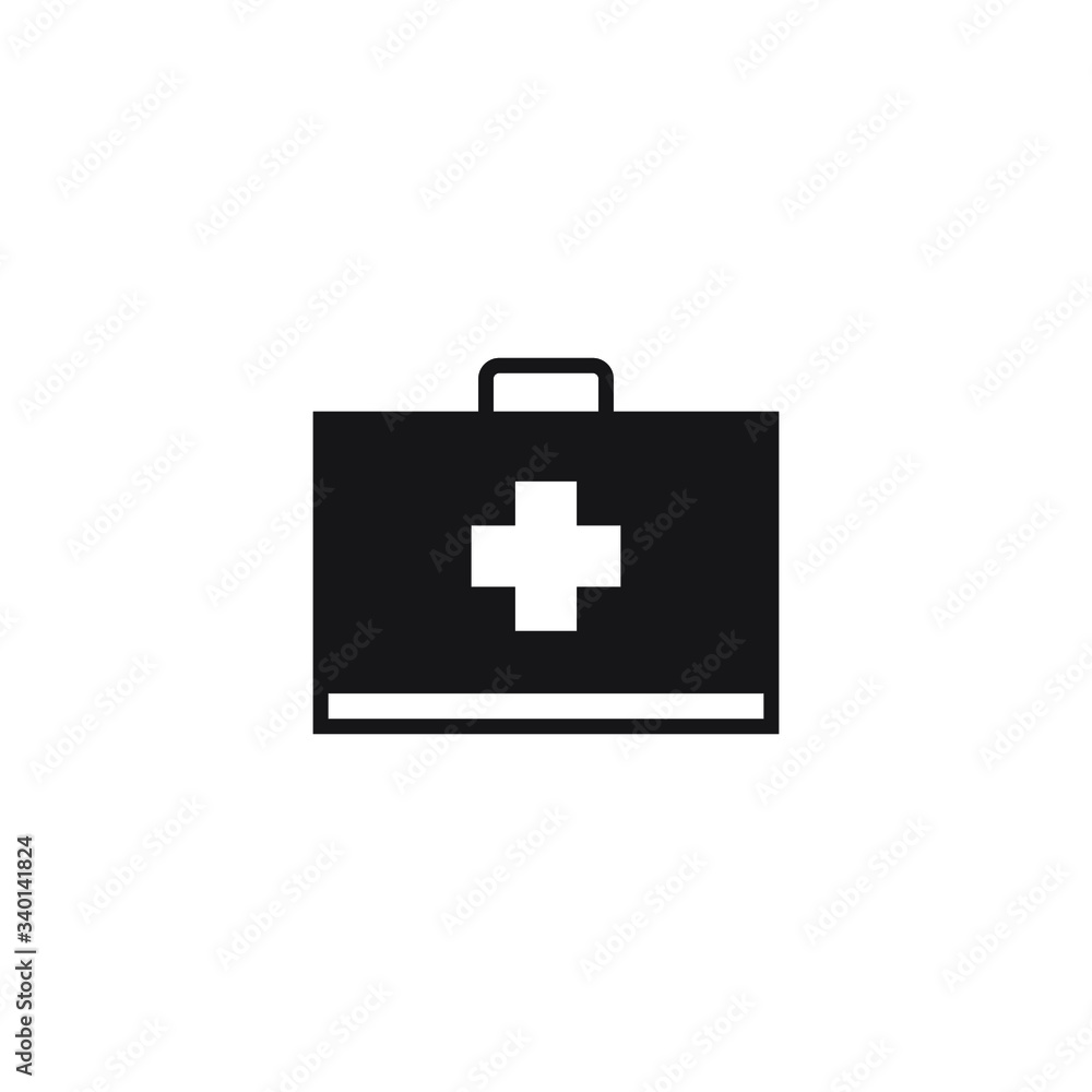 first aid kit vector glyph design isolated on white background first aid kit vector glyph design isolated on white background