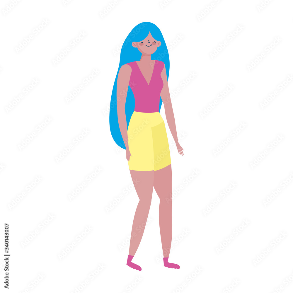 young woman character avatar female isolated icon design young woman character avatar female isolated icon design
