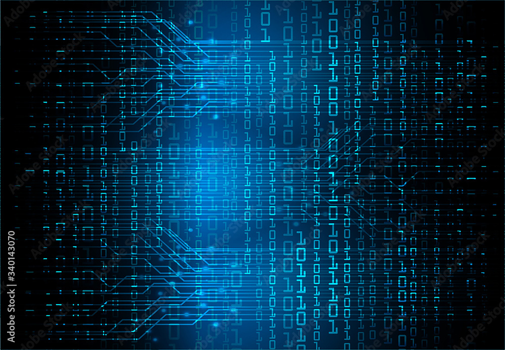Blue cyber circuit future technology concept background Blue cyber circuit future technology concept background