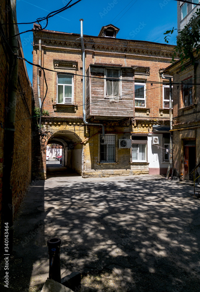Traditional old yard in Rostov-on-Don, Russia