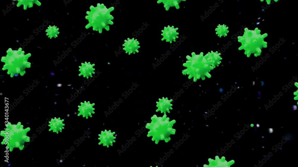 Animation of the coronavirus in a group moving around. Coronavirus Covid19 concept. Animation of the coronavirus in a group moving around. Coronavirus Covid19 concept.