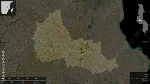 Dowa, Malawi - composition. Satellite photo