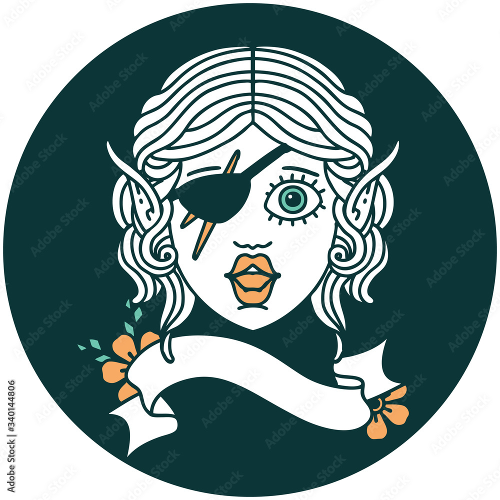 elf rogue character face icon elf rogue character face icon