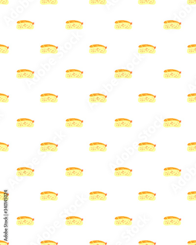 The shrimp sushi background image is suitable for the stripes on the sushi restaurant staff uniform.