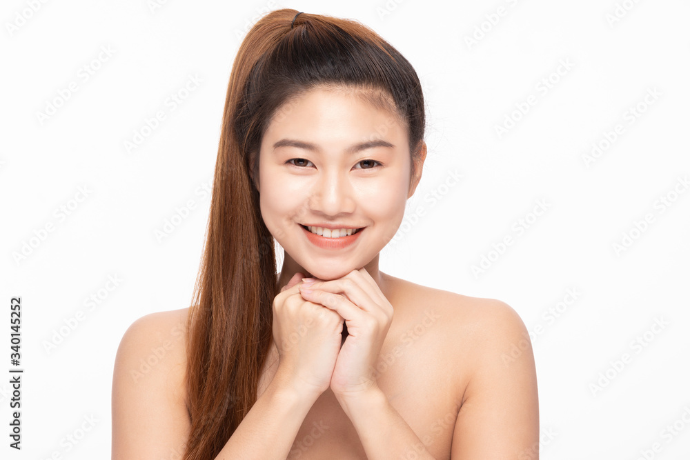 Beautiful Attractive Charming Asian young woman smile with white teeth feeling so happy and cheerful with healthy Clean and Fresh skin,isolated on white background,Beauty Cosmetology Concept Beautiful Attractive Charming Asian young woman smile with white teeth feeling so happy and cheerful with healthy Clean and Fresh skin,isolated on white background,Beauty Cosmetology Concept