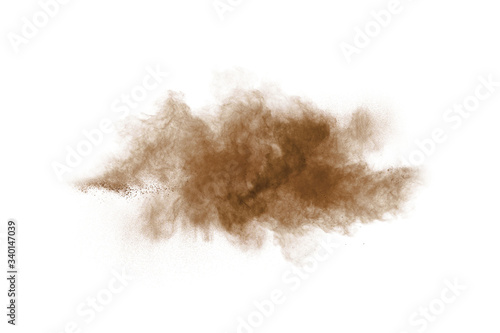 Coffee explosion isolated on white background