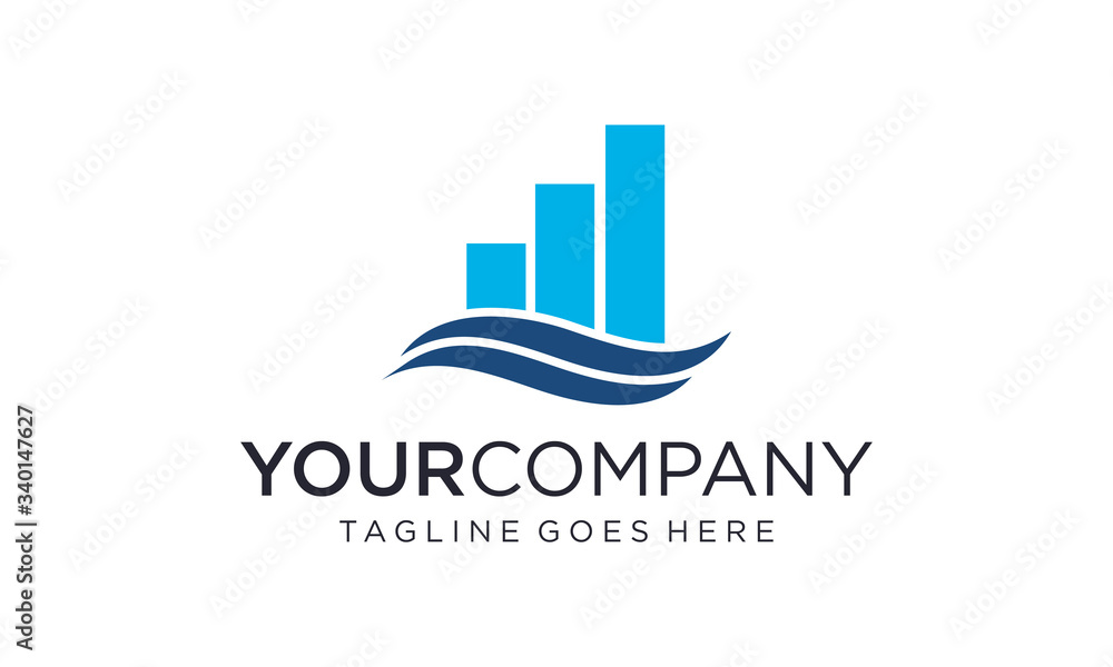 Building icon for finance and business logo designs concept editable	
