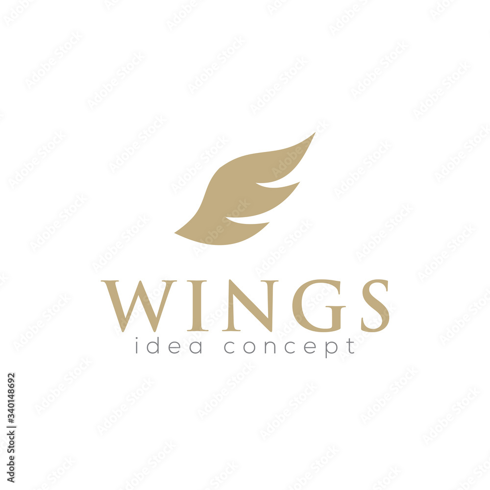 Fototapeta premium Creative Wings Concept Logo Design Template
