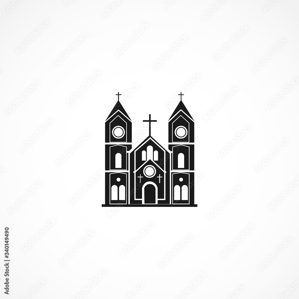 church icon. church icon on white background for web and mobile