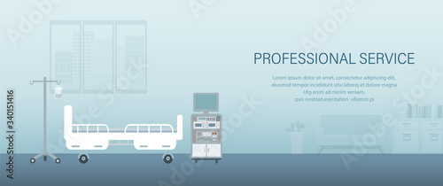 Medical banner with inpatient room