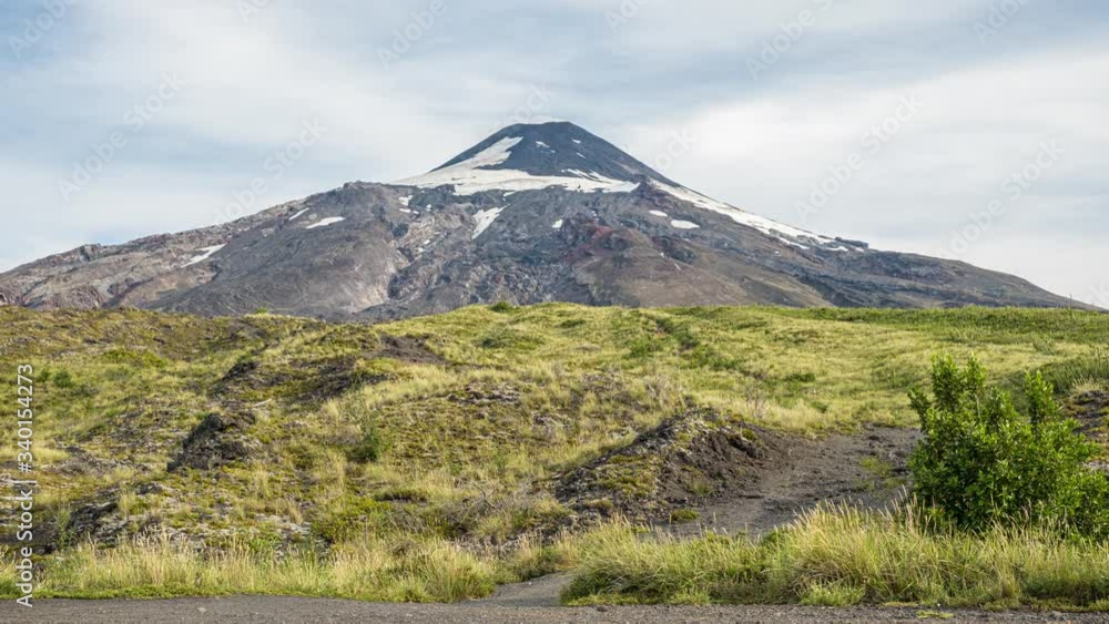View to Villarrica Volcano, Pucon / Chile. 4K. View to Villarrica Volcano, Pucon / Chile. 4K.