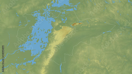 Tableau sur toile Mopti, Mali - outlined. Relief