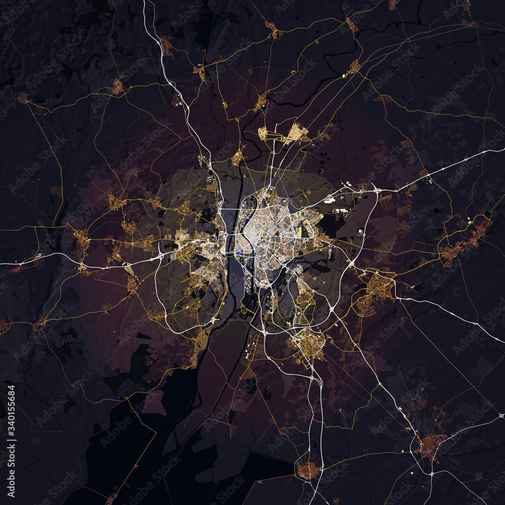 Obraz premium Map Sevilla city. Spain