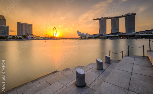 Photography Singapore 2017 Sunrise at Marina Bay look from merlion park