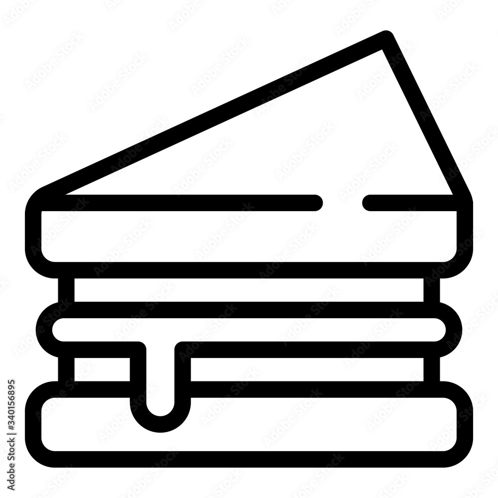 Big sandwich icon. Outline big sandwich vector icon for web design isolated on white background Big sandwich icon. Outline big sandwich vector icon for web design isolated on white background
