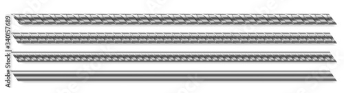 Fotografia Metal rod, steel reinforced rebar