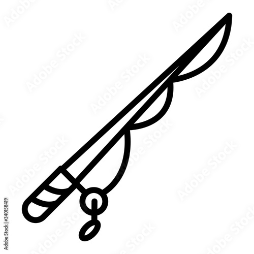 Fishing tool icon. Outline fishing tool vector icon for web design isolated on white background