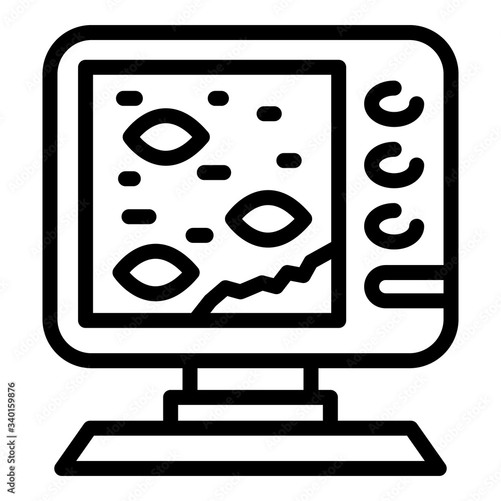Echo sounder icon. Outline echo sounder vector icon for web design isolated on white background Echo sounder icon. Outline echo sounder vector icon for web design isolated on white background