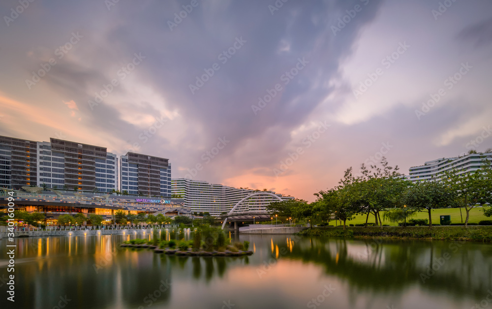 Singapore 2018 Sunset at Waterway Point, 83 Punggol Central, Singapore