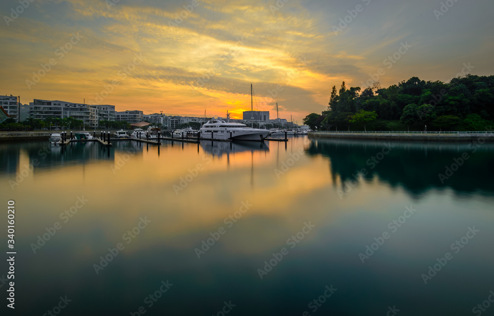 Singapore 2018 sunrise at Marina at Keppel Bay
