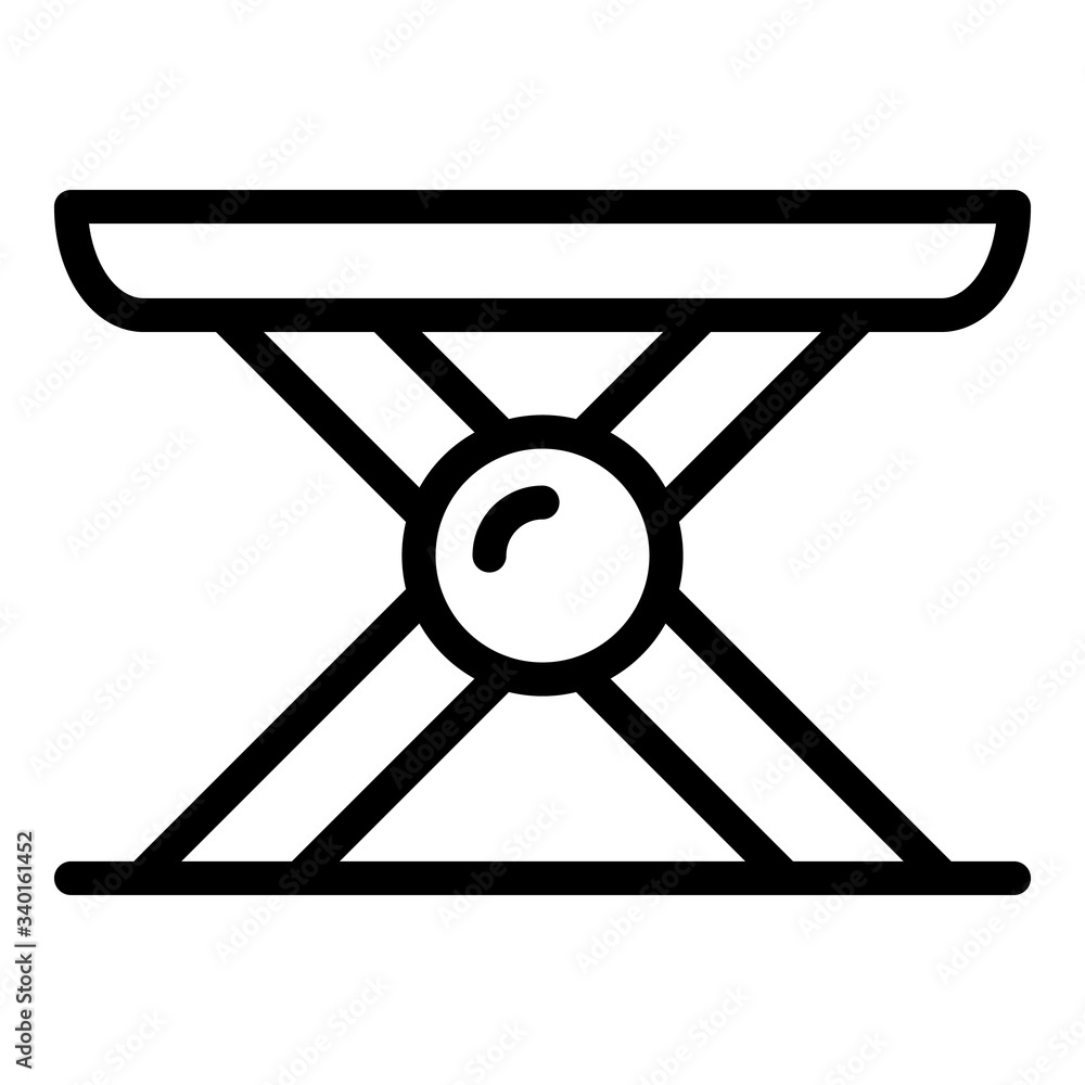 Camp portable stool icon. Outline camp portable stool vector icon for web design isolated on white background Camp portable stool icon. Outline camp portable stool vector icon for web design isolated on white background