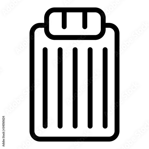 Air mattress icon. Outline air mattress vector icon for web design isolated on white background