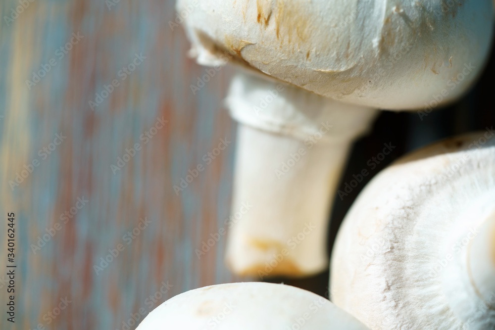 mushrooms on wooden table mushrooms on wooden table