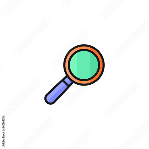 loup icon vector filled outline design isolated on white background