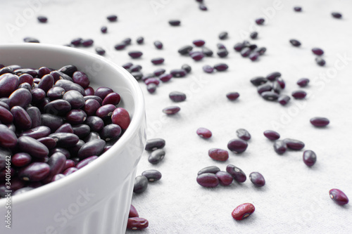 Beans in a bowl. Beans in the table photo