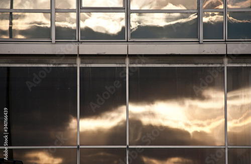 Window stormy skies reflection 1