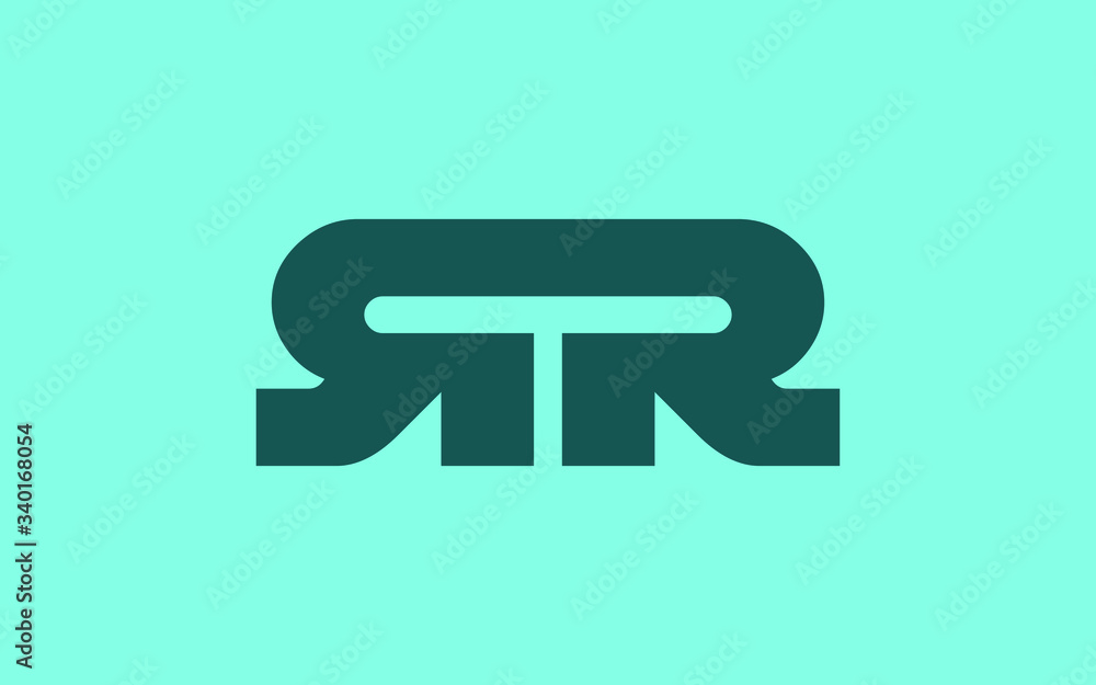 Fototapeta premium RR or R Uppercase Letter Initial Logo Design, Vector Template