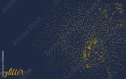 Modern gold glitter background premium vector