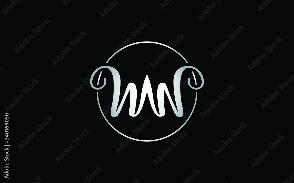 WW or W uppercase Cursive Letter Initial Logo Design, Vector Template WW or W uppercase Cursive Letter Initial Logo Design, Vector Template