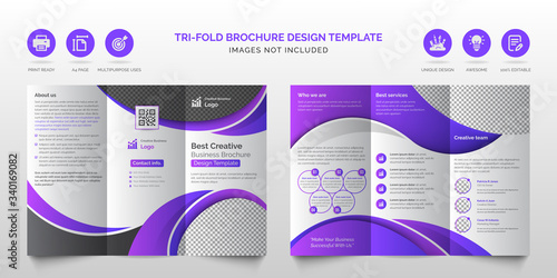 Professional corporate modern multipurpose tri-fold brochure or best business trifold brochure design template