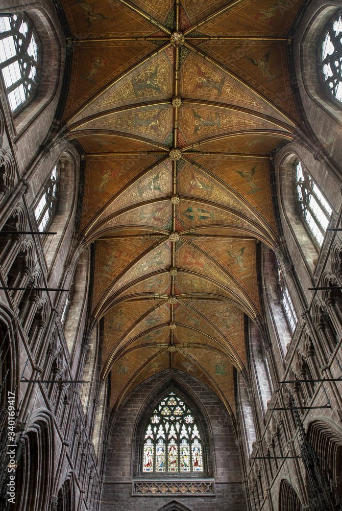 Chester Cathedral roof interior