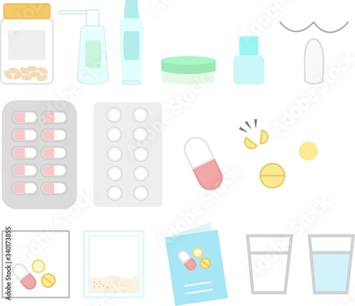 医薬品のイラストセット