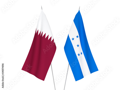 Honduras and Qatar flags