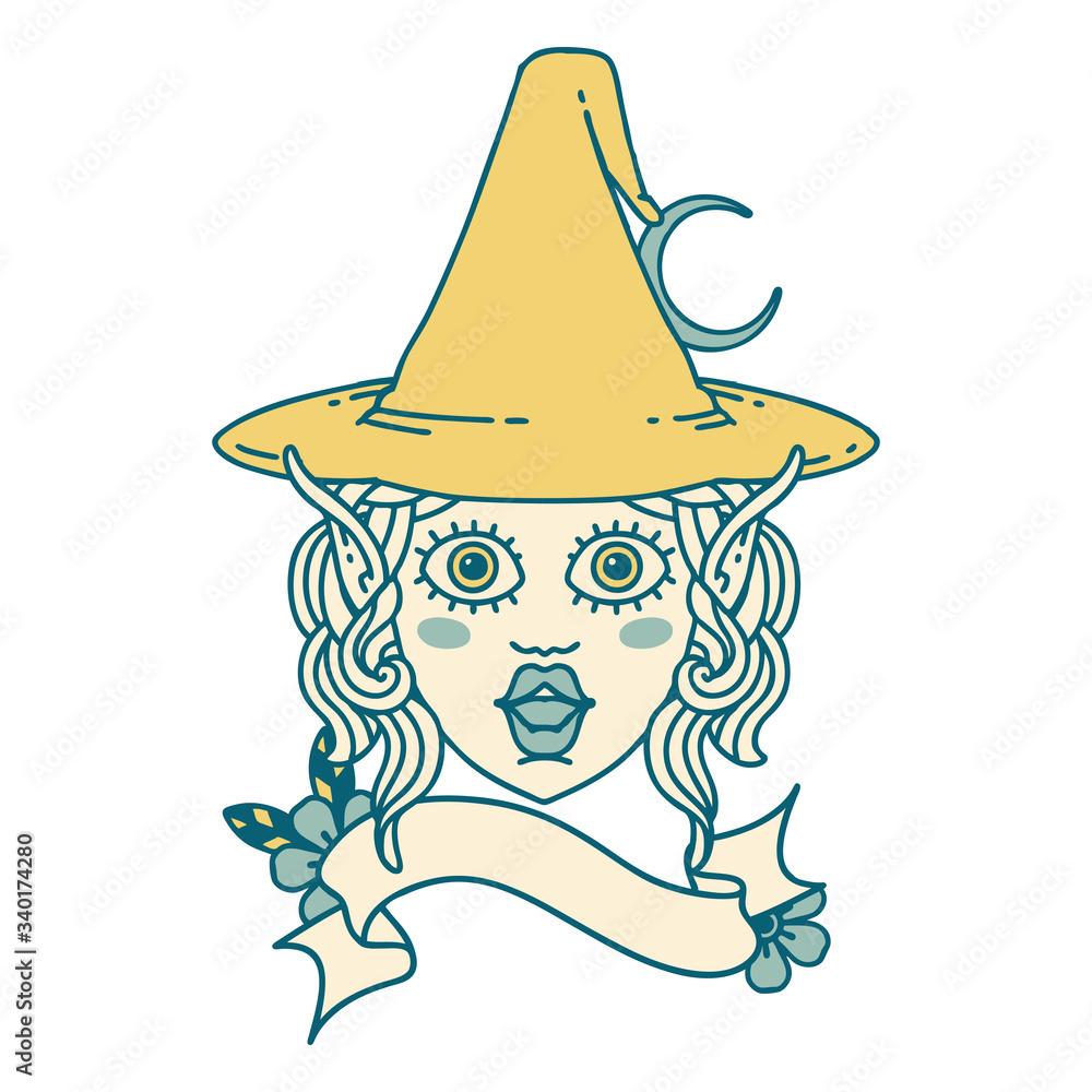 elf mage character face illustration elf mage character face illustration