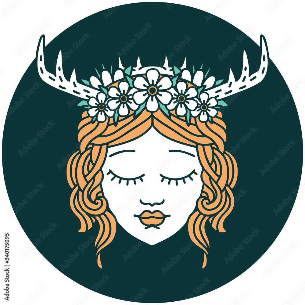 human druid character face icon human druid character face icon