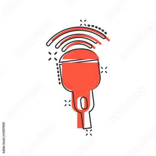 Ultrasound icon in comic style. Scanner equipment cartoon vector illustration on white isolated background. Ultrasonic splash effect business concept.
