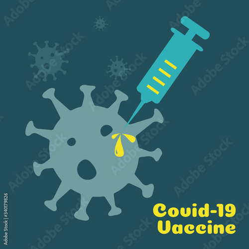 Covid-19 vaccine logo icon design. The Coronavirus is affecting many countries and territories around the world