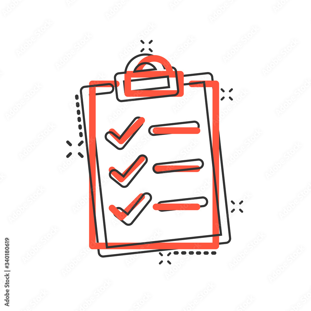 To do list icon in comic style. Document checklist cartoon vector illustration on white isolated background. Notepad check mark splash effect business concept. To do list icon in comic style. Document checklist cartoon vector illustration on white isolated background. Notepad check mark splash effect business concept.
