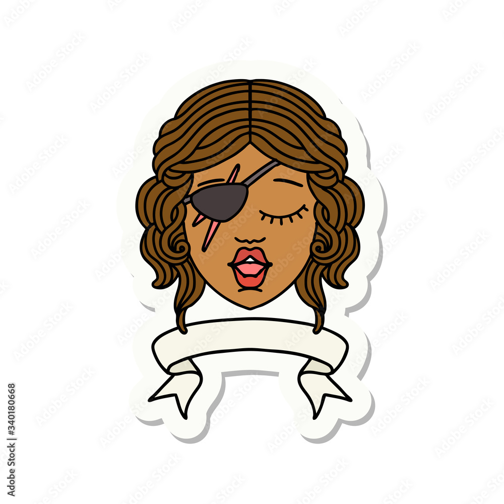 human rogue character with banner sticker human rogue character with banner sticker