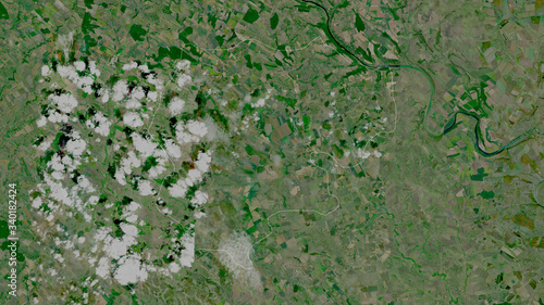 Donduseni, Moldova - outlined. Satellite photo