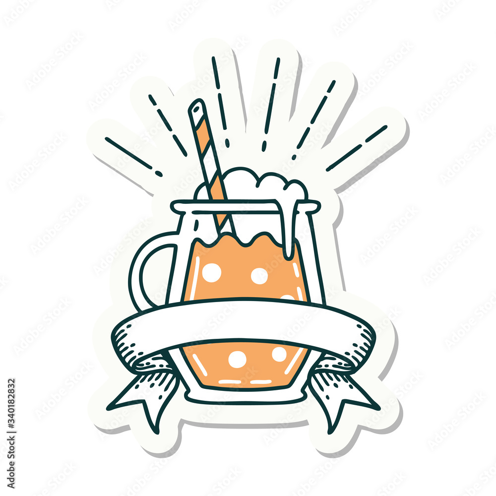 sticker of tattoo style ginger beer sticker of tattoo style ginger beer