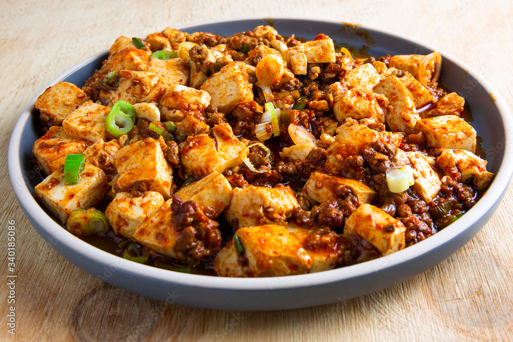 Mapo tofu with Chinese douban paste Mapo tofu with Chinese douban paste