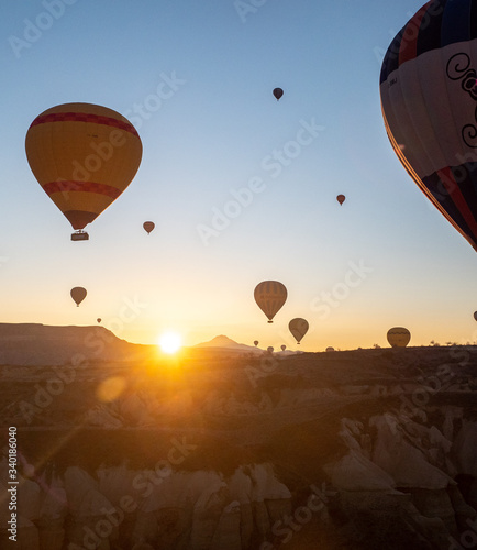 March 2020: The great tourist attraction of Cappadocia - balloon flight. Cappadocia is known around the world as one of the best places to fly with hot air balloons. Goreme, Cappadocia, Turkey.