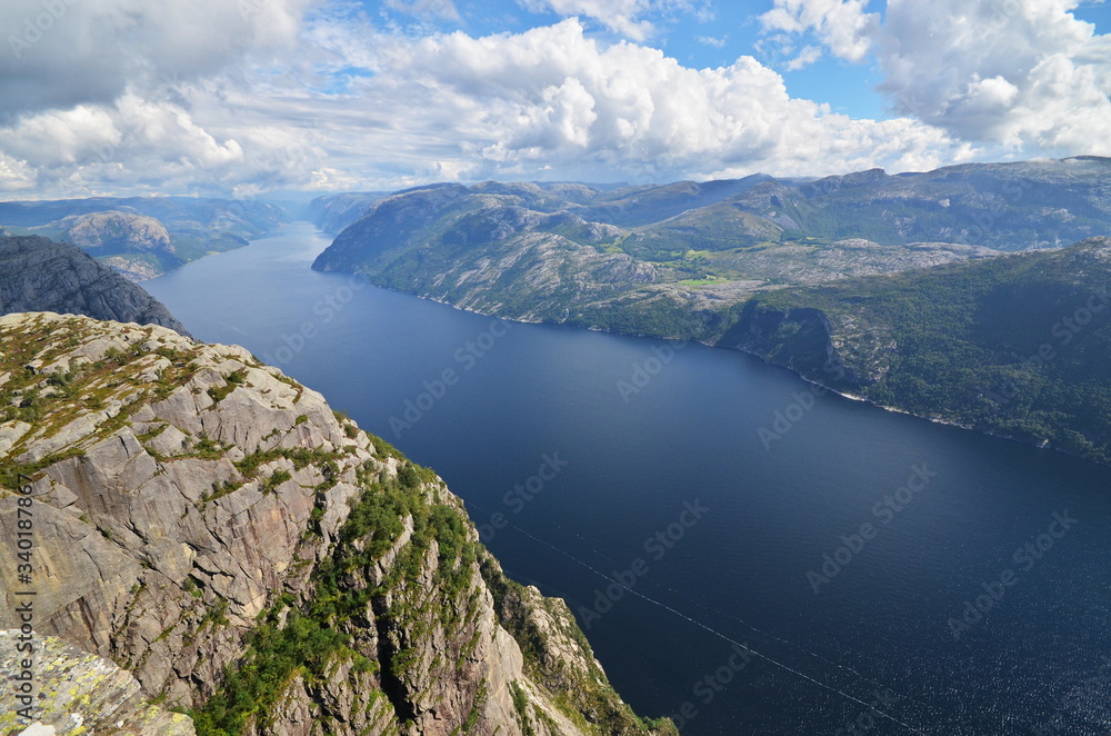 Natural landscape of Preikestolen, Norway